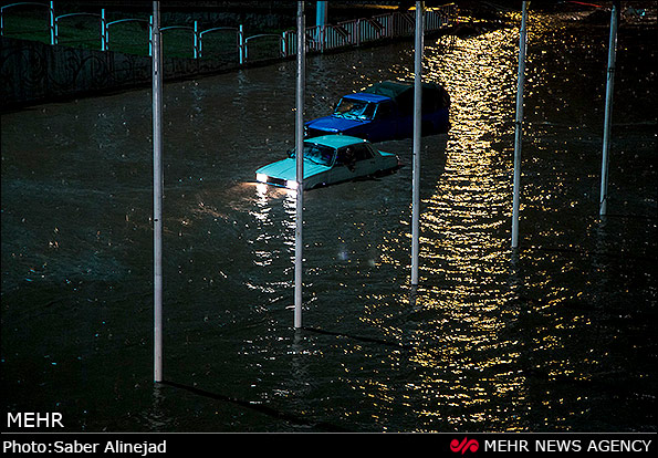 تصاویر/بارش شدید باران و وقوع سیل در تبریز