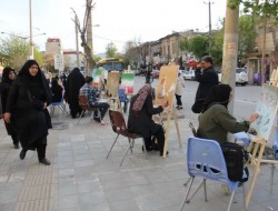 برگزاری نمایشگاه و کارگاه خیابانی نقاشی «وعده صادق» در کرمانشاه