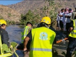 تصاویر بارش شدید باران در مکه جان سه تن را گرفت