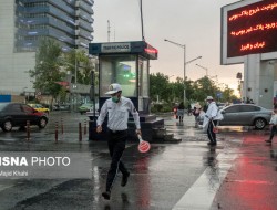 بارش باران و وزش باد در بیشتر نقاط کشور